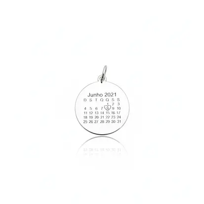 PINGENTE MEDALHA CALENDÁRIO