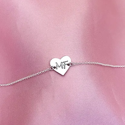 PULSEIRA PERSONALIZADA CORAÇÃO INICIAIS