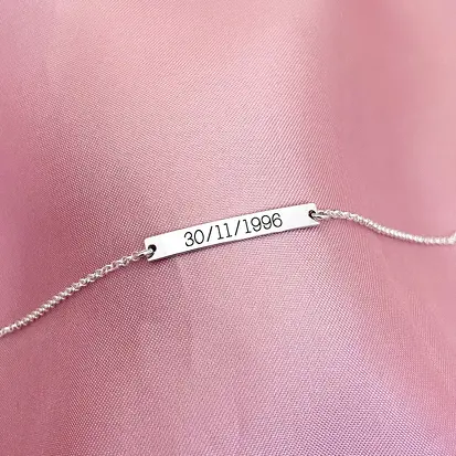 PULSEIRA PLAQUINHA PERSONALIZADA DATA