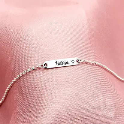 PULSEIRA INFANTIL NOME MINI PLAQUINHA