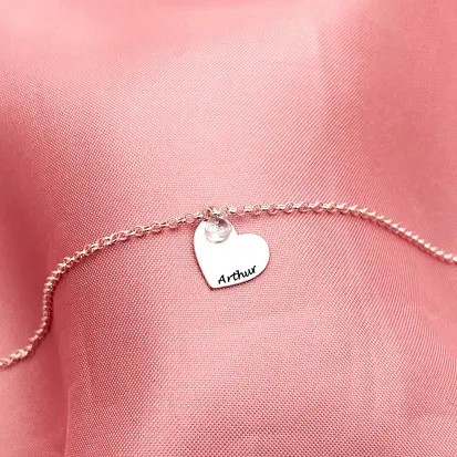 PULSEIRA PERSONALIZADA 1 CORAÇÃO PONTO DE LUZ