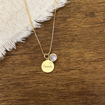 Gargantilha Ponto De Luz Pingente Coração Personalizado
