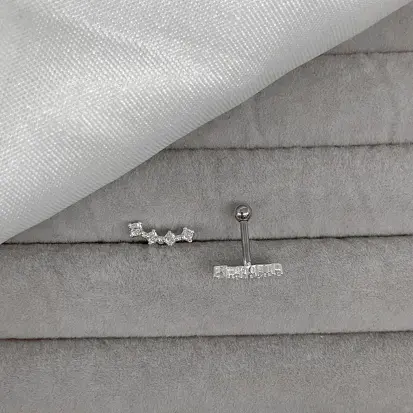 PIERCING HASTE 4 ZIRCÔNIAS