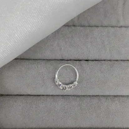 PIERCING 5 ZIRCONIAS MEIO GRANDE 10MM