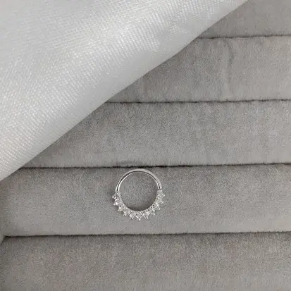 PIERCING ARGOLA 11 ZIRCÔNIAS 10MM