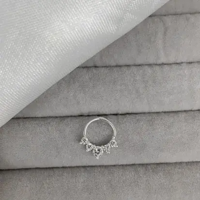 PIERCING ARGOLA COROA 5 ZIRCÔNIAS