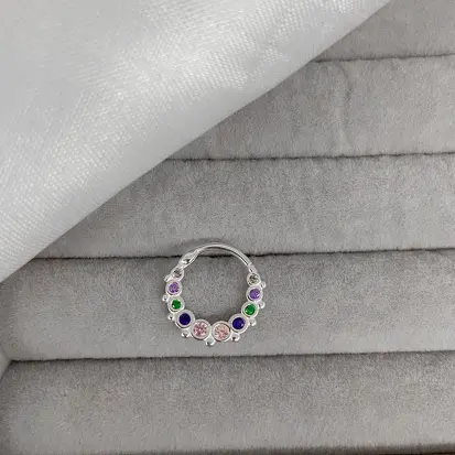 PIERCING 10 BOLINHAS ZIRCONIA