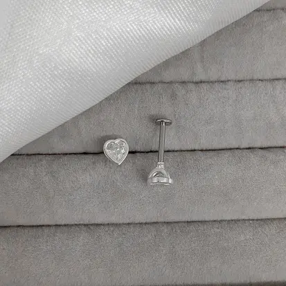 PIERCING CORAÇÃO ZIRCÔNIA
