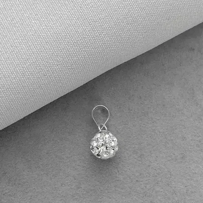 PINGENTE MINA BRANCO 6MM