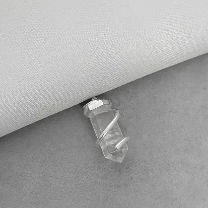 PINGENTE PEDRA NATURAL ESPIRAL CRISTAL