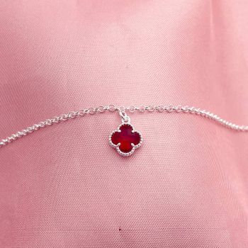 Pulseira Van Cleef Vermelho Pendurado P
