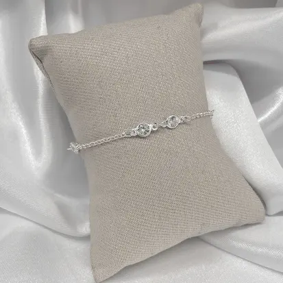 PULSEIRA DUPLA ZIRCONIAS CRISTAL