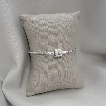 PULSEIRA PANDORA TAMBOR CRAVEJADO 17/18/18,5 CM