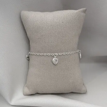 PULSEIRA 4 CORAÇOES GRANDES PENDURADOS CRISTAL