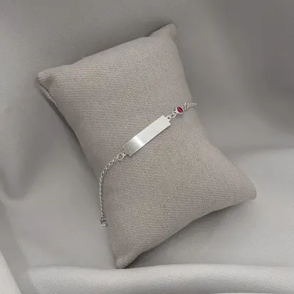PULSEIRA PLAQUINHA PT LUZ ROSA INFANTIL