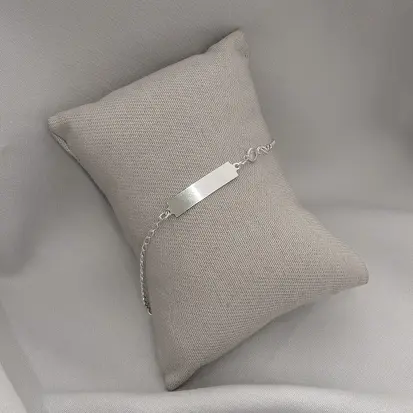 PULSEIRA PLAQUINHA PT LUZ CRISTAL INFANTIL