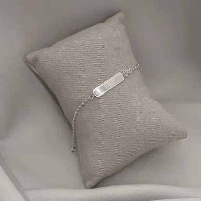 PULSEIRA PLAQUINHA DIAMANTE INFANTIL