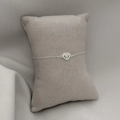 PULSEIRA CRAVEJADA CORAÇÃO ZIRCONIA