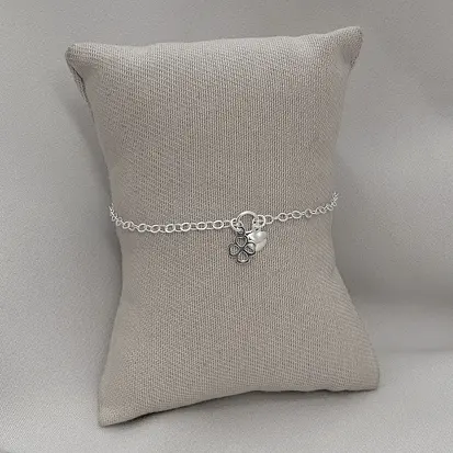 PULSEIRA CORAÇÃO CHEIO E TREVO VAZADO