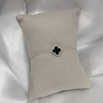 PULSEIRA VAN CLEEF PRETO DETALHE CRAVEJADO