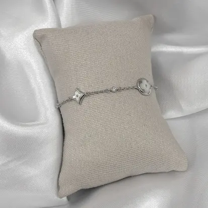 PULSEIRA VAN CLEEF MADREPEROLA RODIO
