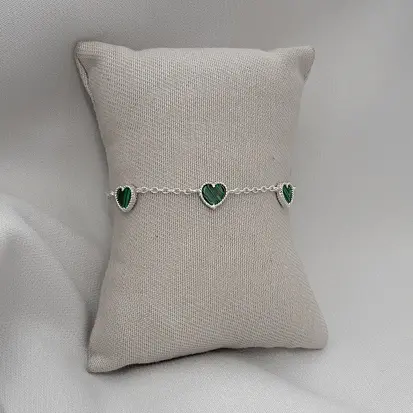PULSEIRA 3 CORAÇOES VERDE