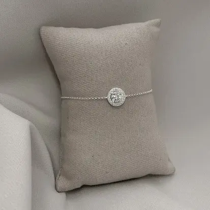 PULSEIRA ZIRCONIA MEIO REDONDA CRAVEJADA GRAVATINHA