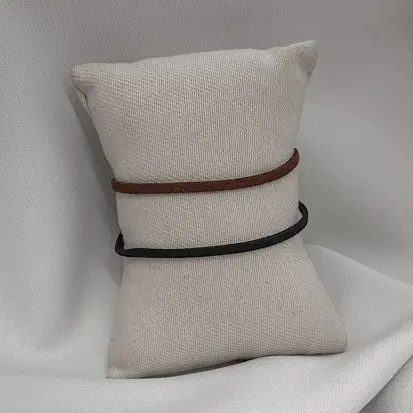 PULSEIRA FIO COURINHO PRETO/MARROM