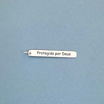 Pingente Plaquinha Protegida Por Deus