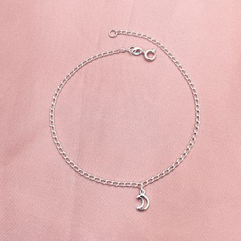 Tornozeleira Lua Vazada Pendurada